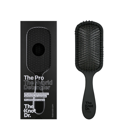The Knot Dr Pro Hybrid Wet & Dry Detangler Brush - Black