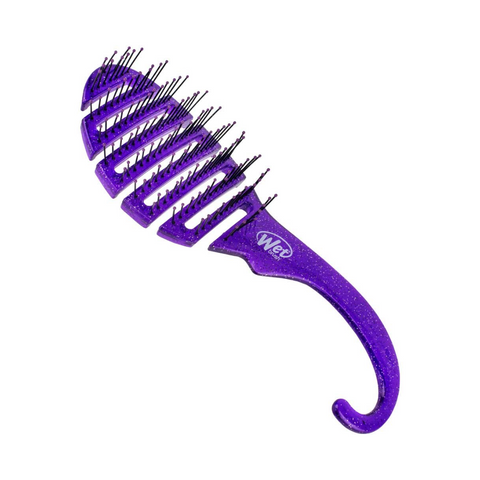 Wet Brush Shower Detangler Hair Brush Purple Glitter