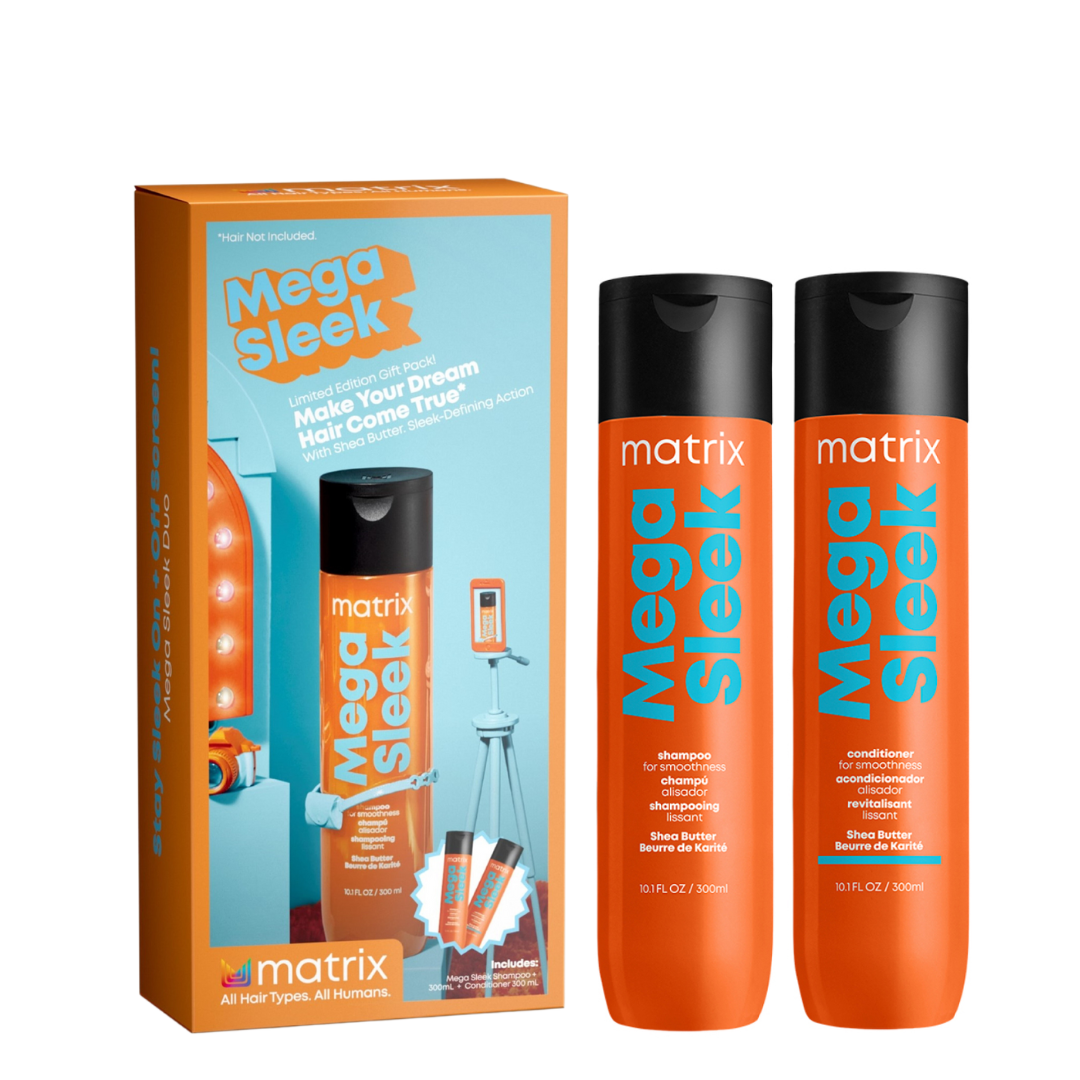Total Results Mega Sleek Shampoo & Conditioner 300ml Duo