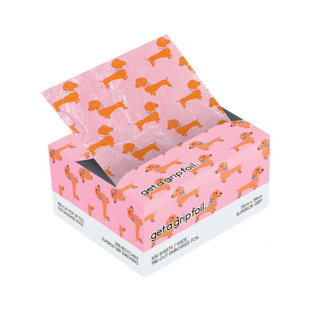Get a Grip Foil Pre-Cut Pop Up Foil Wide 500 Sheets - The Sausage Dogs