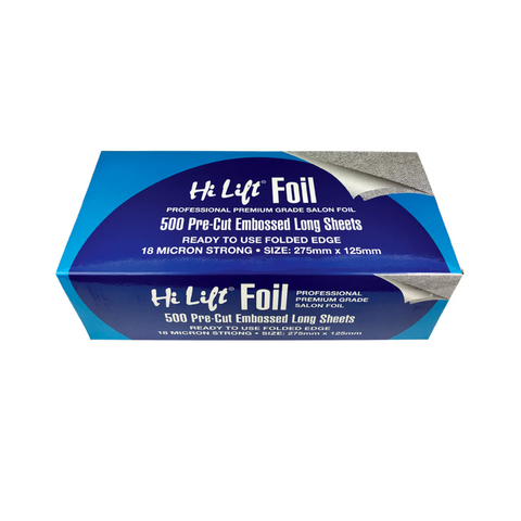Hi Lift Foil 500 Pre Cut Folded Sheets Long Size 18 Micron Silver