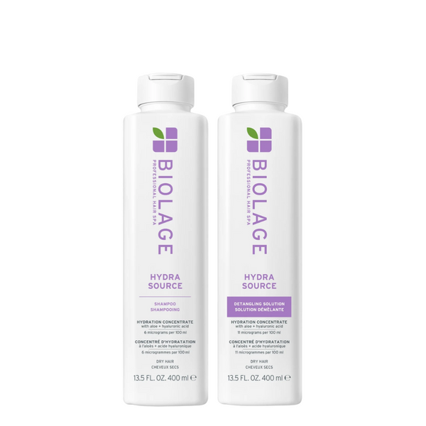 Biolage Hydra Source Shampoo & Detangling Solution 400ml Duo Pack
