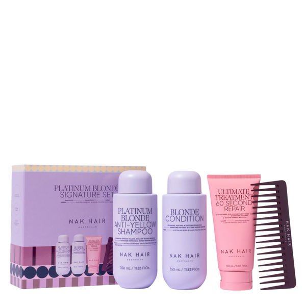 Nak Hair Signature Platinum Blonde Trio Gift Pack