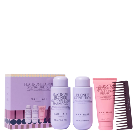 Nak Hair Signature Platinum Blonde Trio Gift Pack
