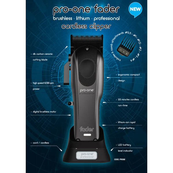 Pro-One Fader Cordless Clipper