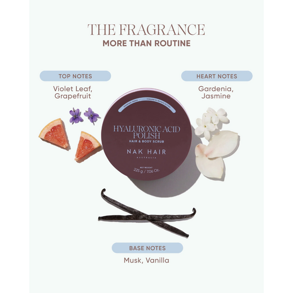 Nak Hair Signature Senses Hyaluronic Acid Polish Hair & Body Scrub 225g