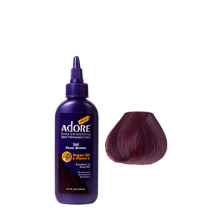Adore Plus Semi Permanent Hair Color - 344 Plum Brown