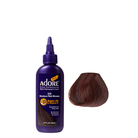 Adore Plus Semi Permanent Hair Color - 372 Medium Red Brown