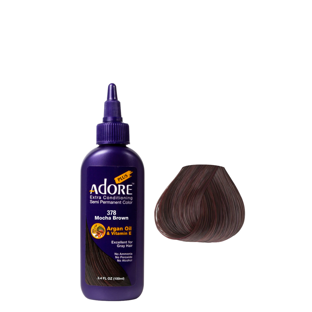 Adore Plus Semi Permanent Hair Color - 378 Mocha Brown