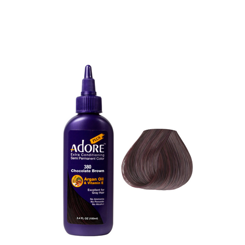 Adore Plus Semi Permanent Hair Color - 380 Chocolate Brown