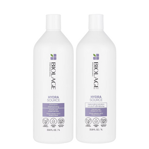 Biolage HydraSource Shampoo & Detangling Solution 1 Litre Duo