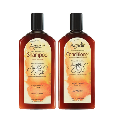 Agadir Argan Oil Daily Moisturizing Shampoo & Conditioner 366ml Duo