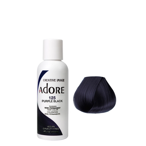 Adore Semi Permanent Hair Color - 125 Purple Black