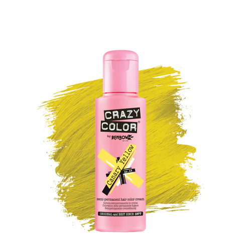 Crazy Color Semi-Permanent Hair Color Cream - 49 Canary Yellow
