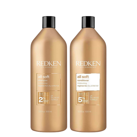 Redken All Soft Shampoo & Conditioner 1 Litre Duo
